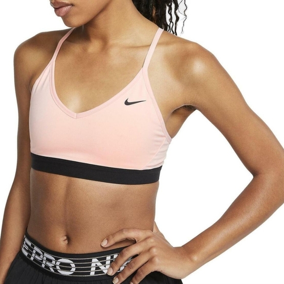 Nike Drifit Women's Pink Indy Sports Bra Size XS - Picture 1 of 4